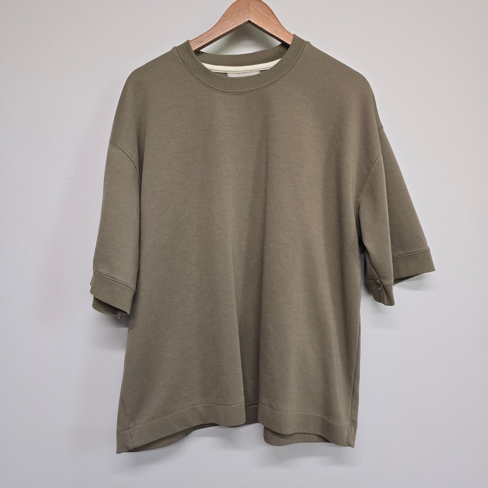 Amongst Others Oversized T-Shirt Mens XL Brownish Green Drop Shoulder Streetwear